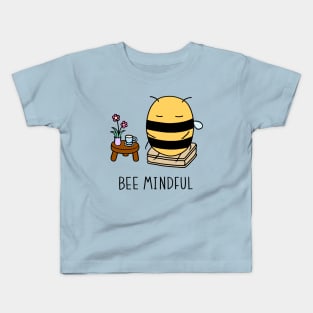 Bee Mindful - Light Blue Kids T-Shirt